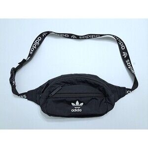 Adidas Fanny Pack Waist Belt Bag Black Trefoil Sport Trail Hiking Running